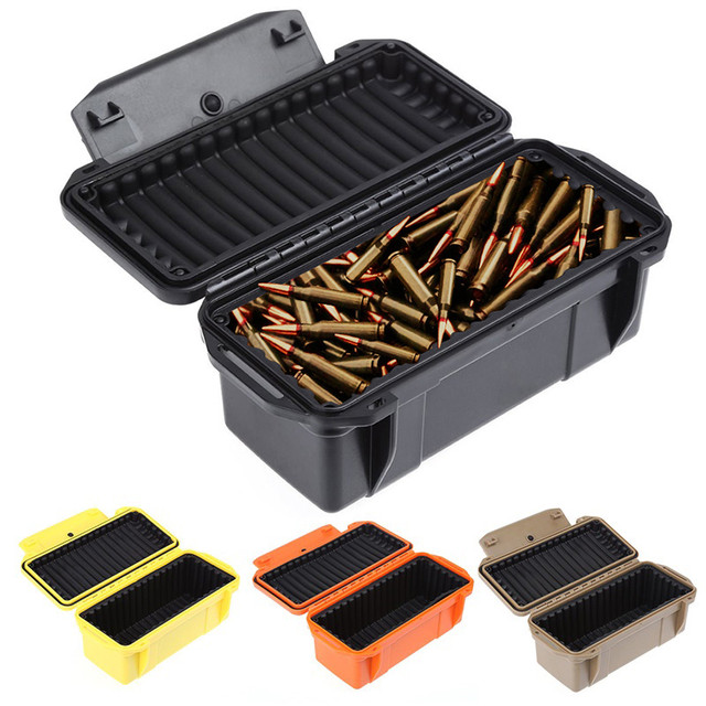 Plastic Ammo Box Tactical Military Bullet Storage Safe Pouch Ammo Can  Outdoor Lightweight Ammo Accessory Crate